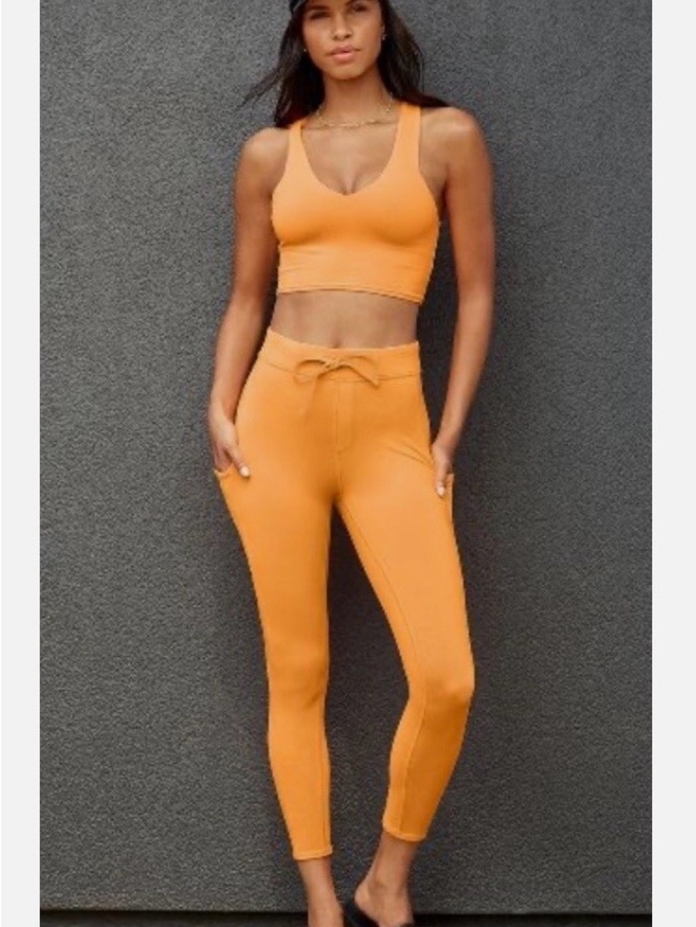 ALO High-Waist Drawstring leggings Neon Apricot